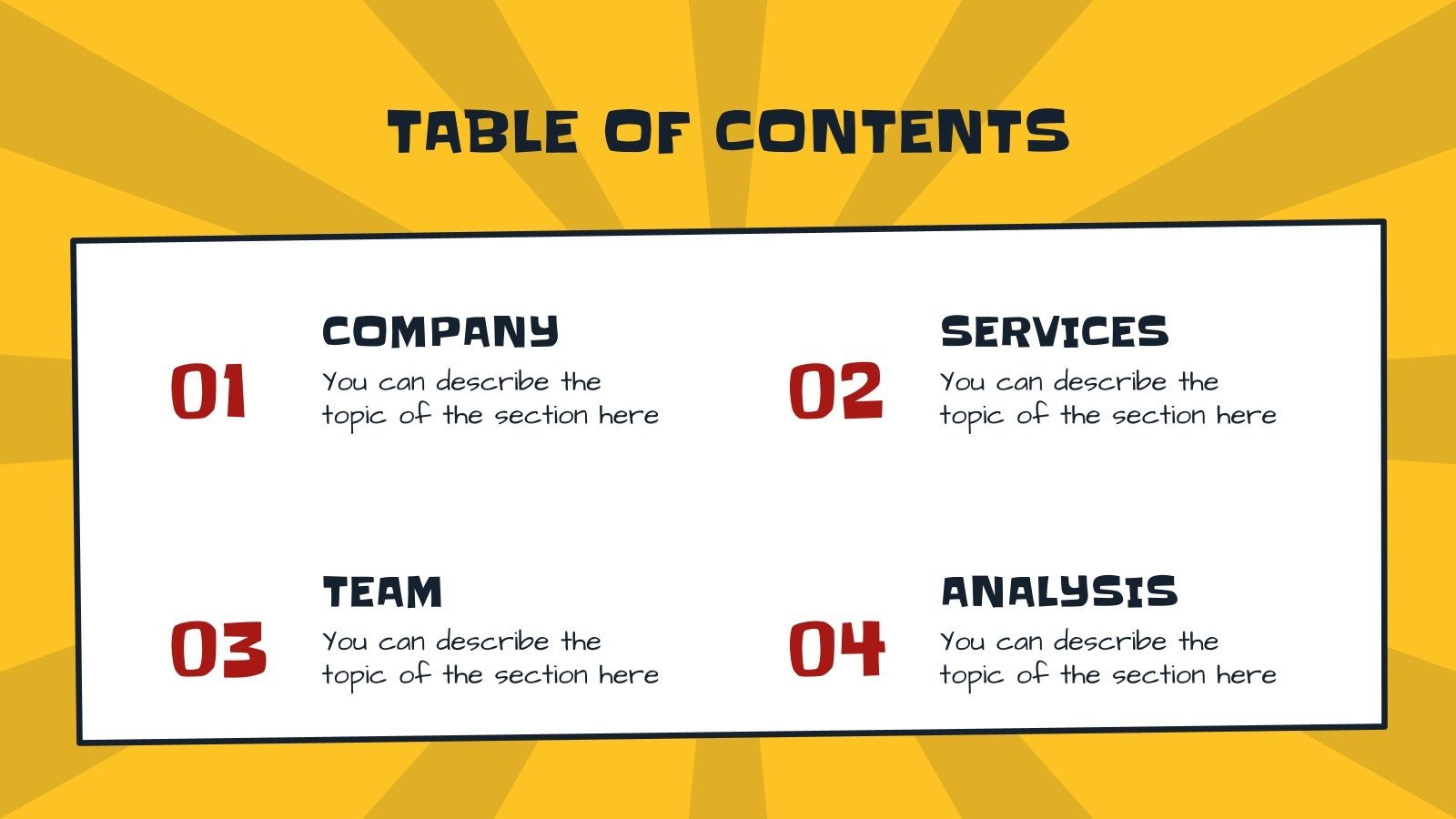 Comic Style Google Slides theme and PowerPoint template