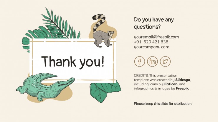 Doodle World Wildlife Day presentation template