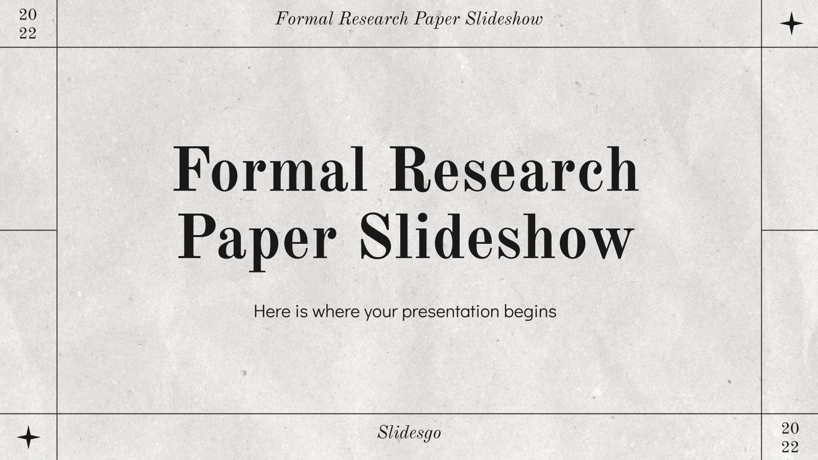 Formal Research Paper Slideshow presentation template 