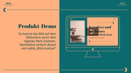 Kreatives & modernes Duotone Pitch Deck Präsentationsvorlage