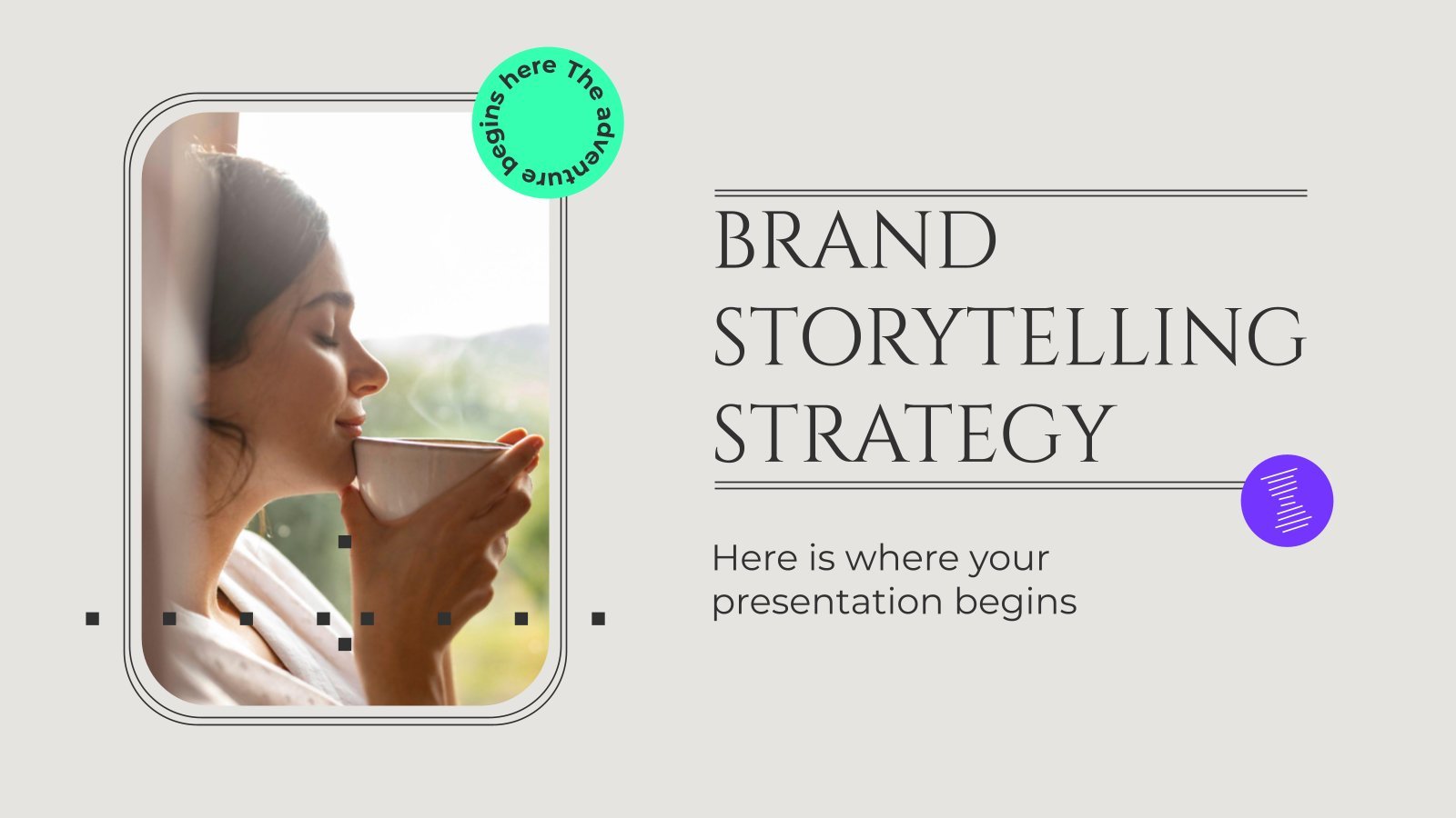 Plantilla de presentación Estrategia de storytelling de marca