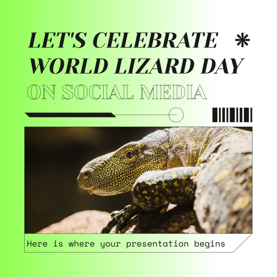 Let's Celebrate World Lizard Day on Social Media - IG Posts