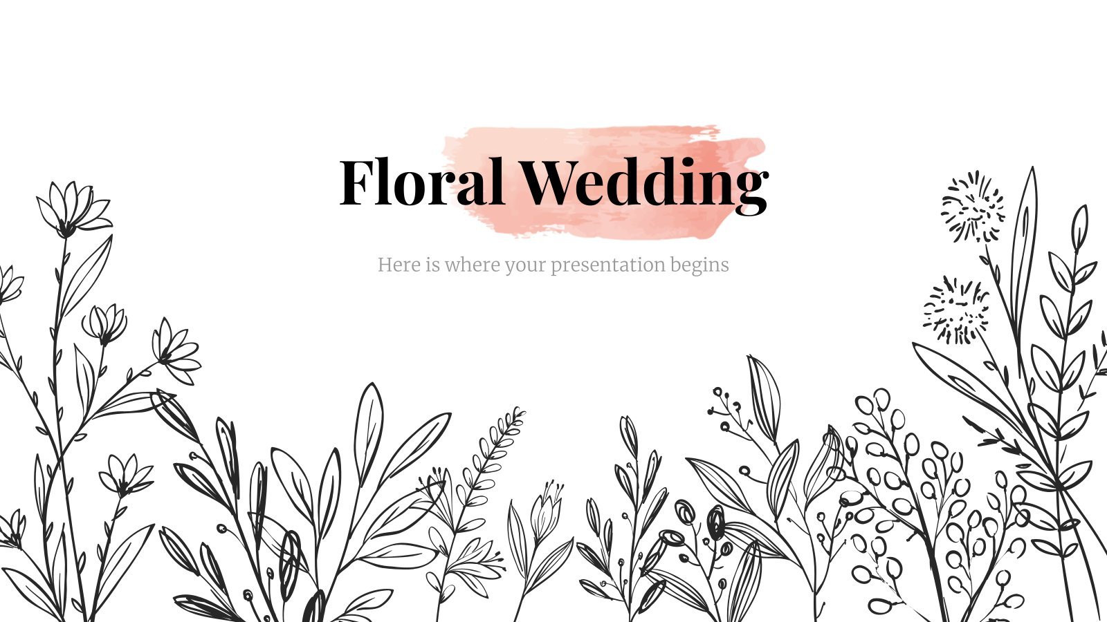 Floral Wedding presentation template 