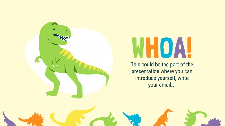 Modelo de apresentação Desenhos de dinossaurios
