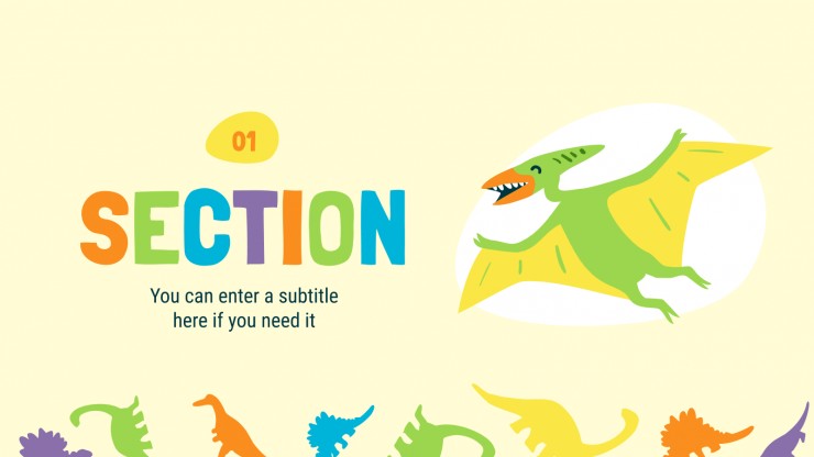 Modelo de apresentação Desenhos de dinossaurios