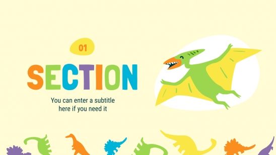 Modelo de apresentação Desenhos de dinossaurios