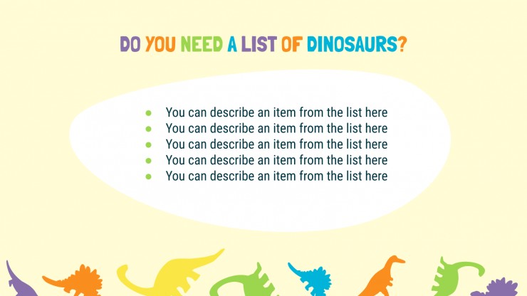 Modelo de apresentação Desenhos de dinossaurios