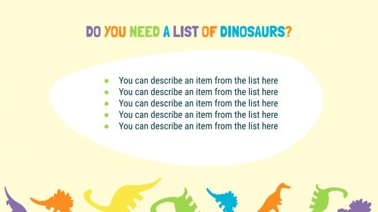 Modelo de apresentação Desenhos de dinossaurios
