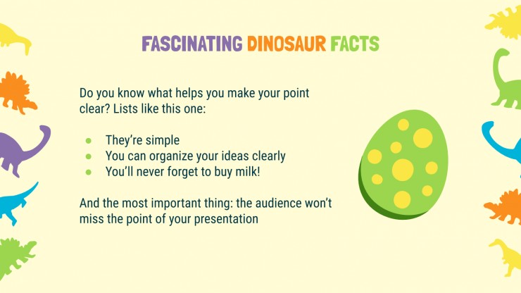 Modelo de apresentação Desenhos de dinossaurios