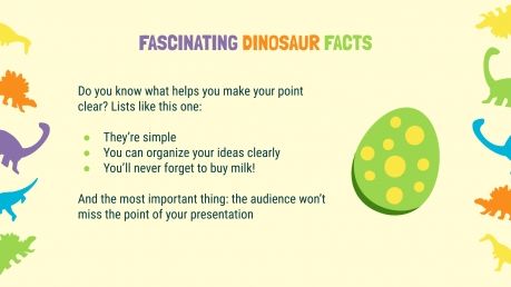 Modelo de apresentação Desenhos de dinossaurios