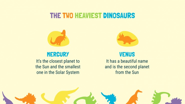 Modelo de apresentação Desenhos de dinossaurios