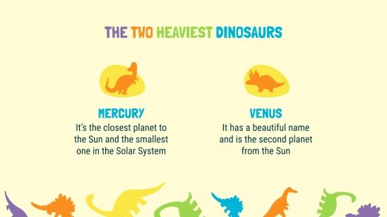 Modelo de apresentação Desenhos de dinossaurios