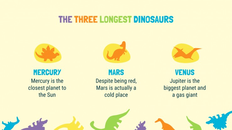 Modelo de apresentação Desenhos de dinossaurios
