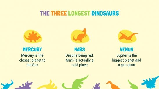 Modelo de apresentação Desenhos de dinossaurios