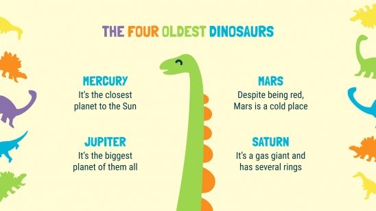 Modelo de apresentação Desenhos de dinossaurios