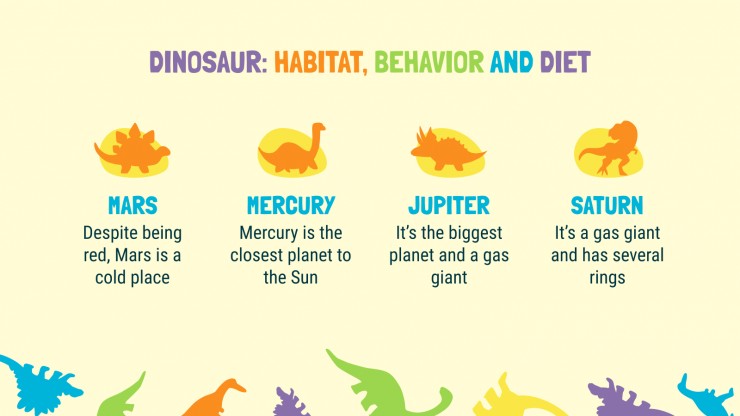Modelo de apresentação Desenhos de dinossaurios