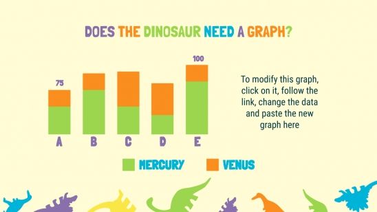Modelo de apresentação Desenhos de dinossaurios