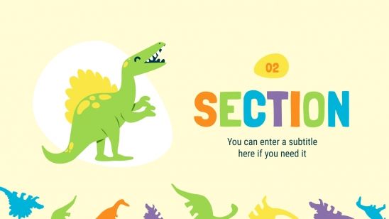 Modelo de apresentação Desenhos de dinossaurios