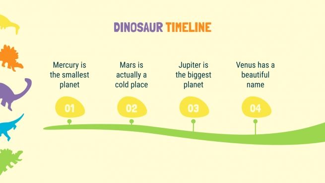 Modelo de apresentação Desenhos de dinossaurios