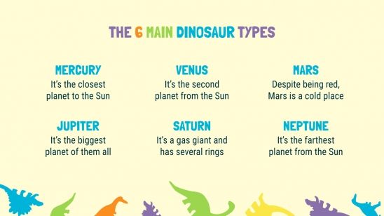 Modelo de apresentação Desenhos de dinossaurios