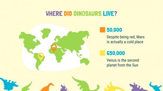 Modelo de apresentação Desenhos de dinossaurios