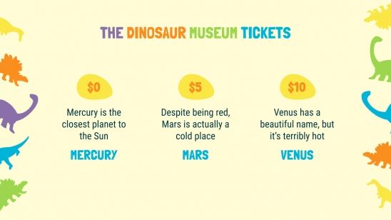 Modelo de apresentação Desenhos de dinossaurios