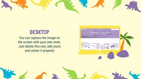 Modelo de apresentação Desenhos de dinossaurios