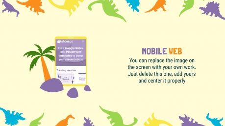 Modelo de apresentação Desenhos de dinossaurios