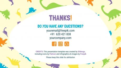 Modelo de apresentação Desenhos de dinossaurios