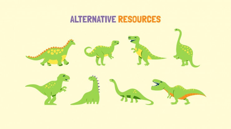 Modelo de apresentação Desenhos de dinossaurios