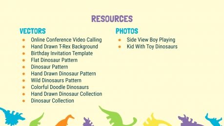 Modelo de apresentação Desenhos de dinossaurios
