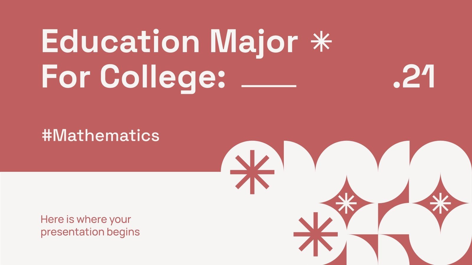 Education Major For College Mathematics Google Slides & PPT