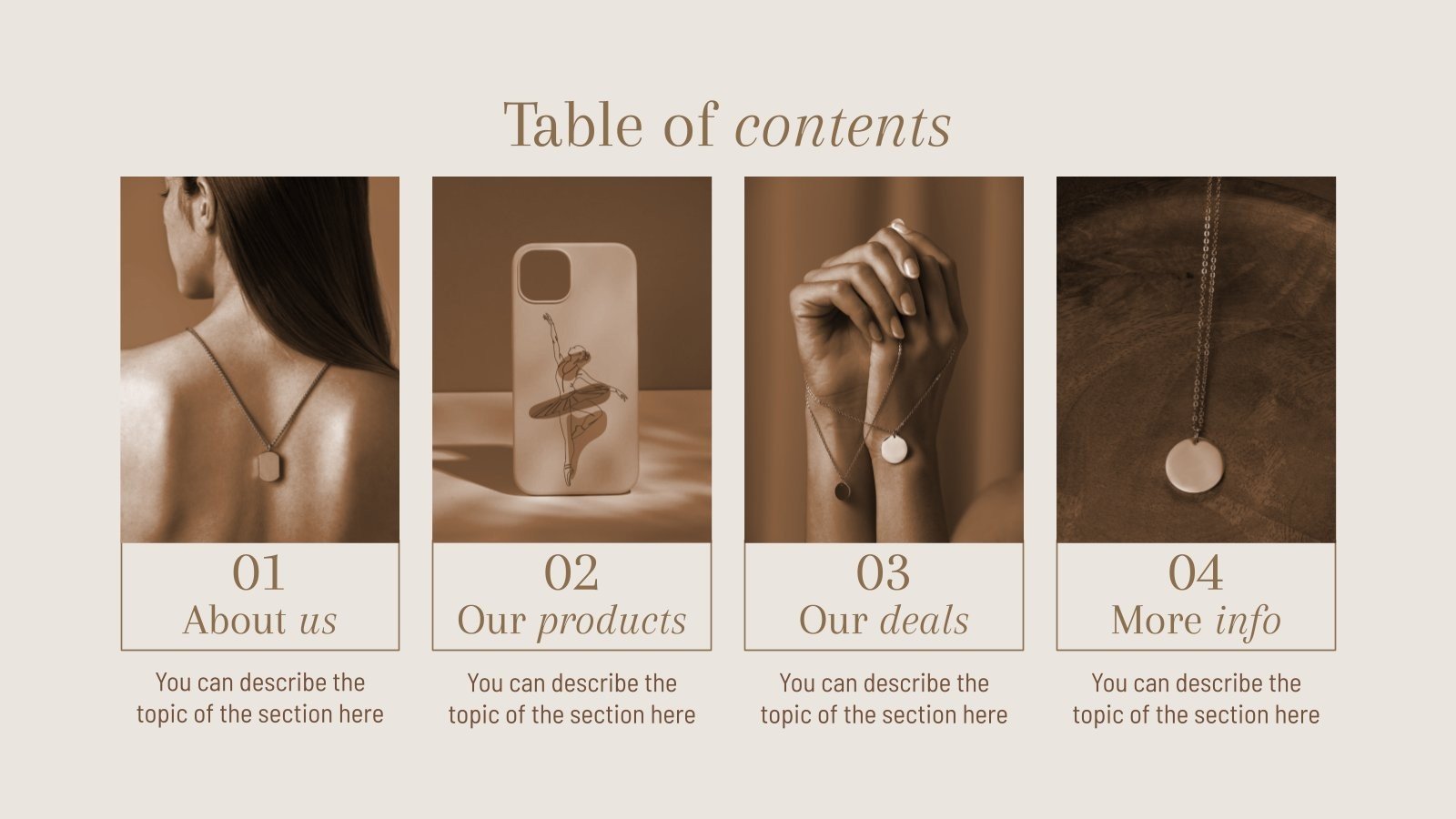 Jewelry & Accessories Catalog Google Slides and PowerPoint