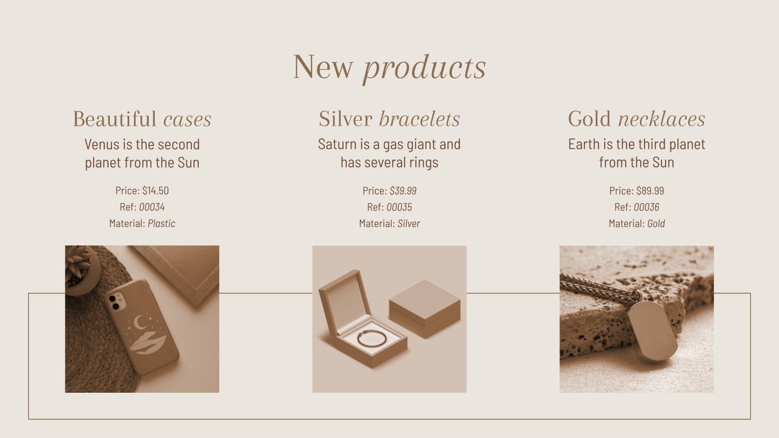 Jewelry & Accessories Catalog Google Slides and PowerPoint