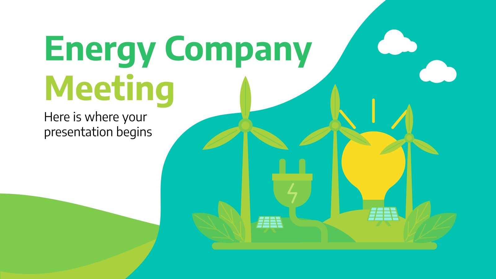 Energy Company Meeting presentation template 