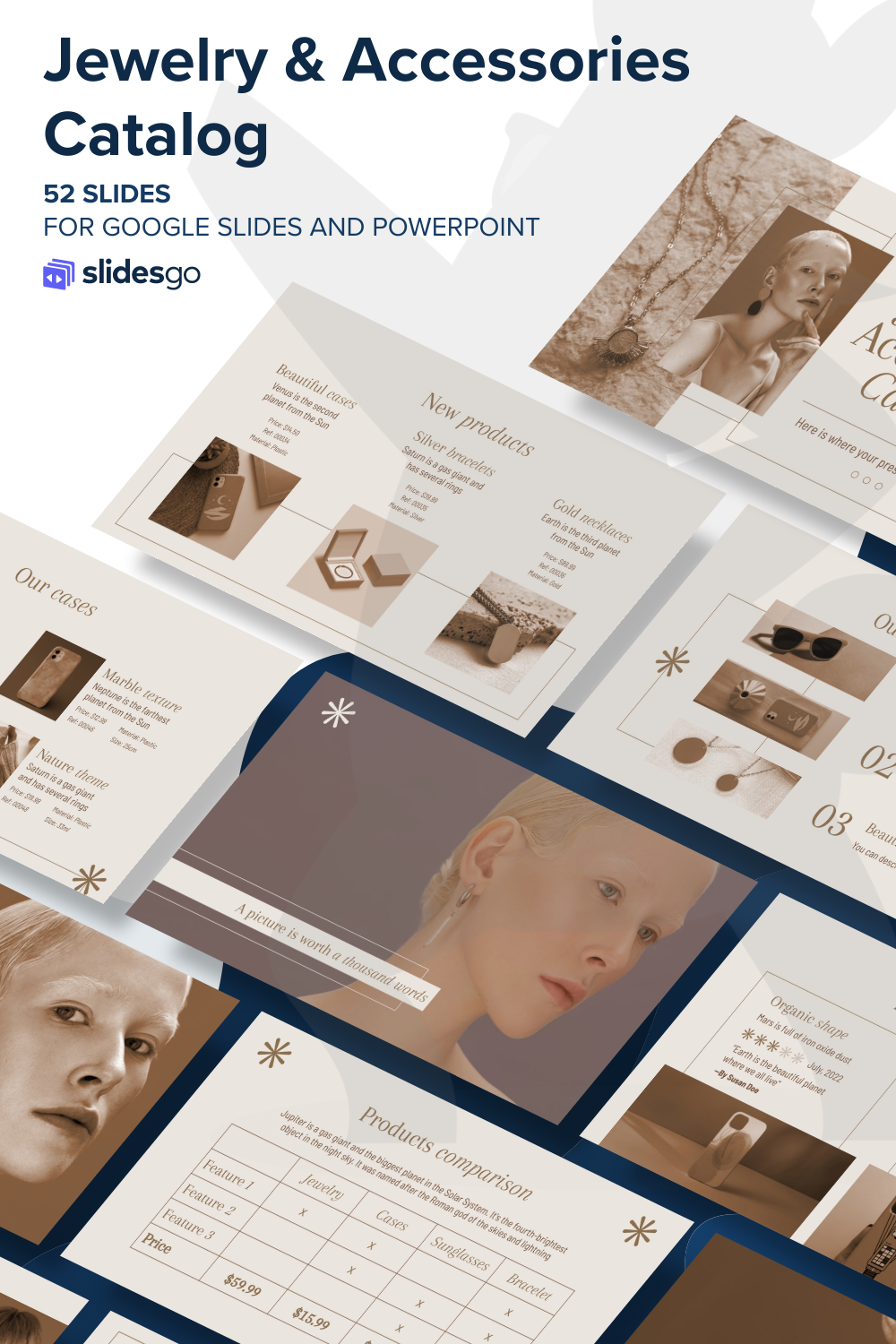 Jewelry & Accessories Catalog Google Slides and PowerPoint