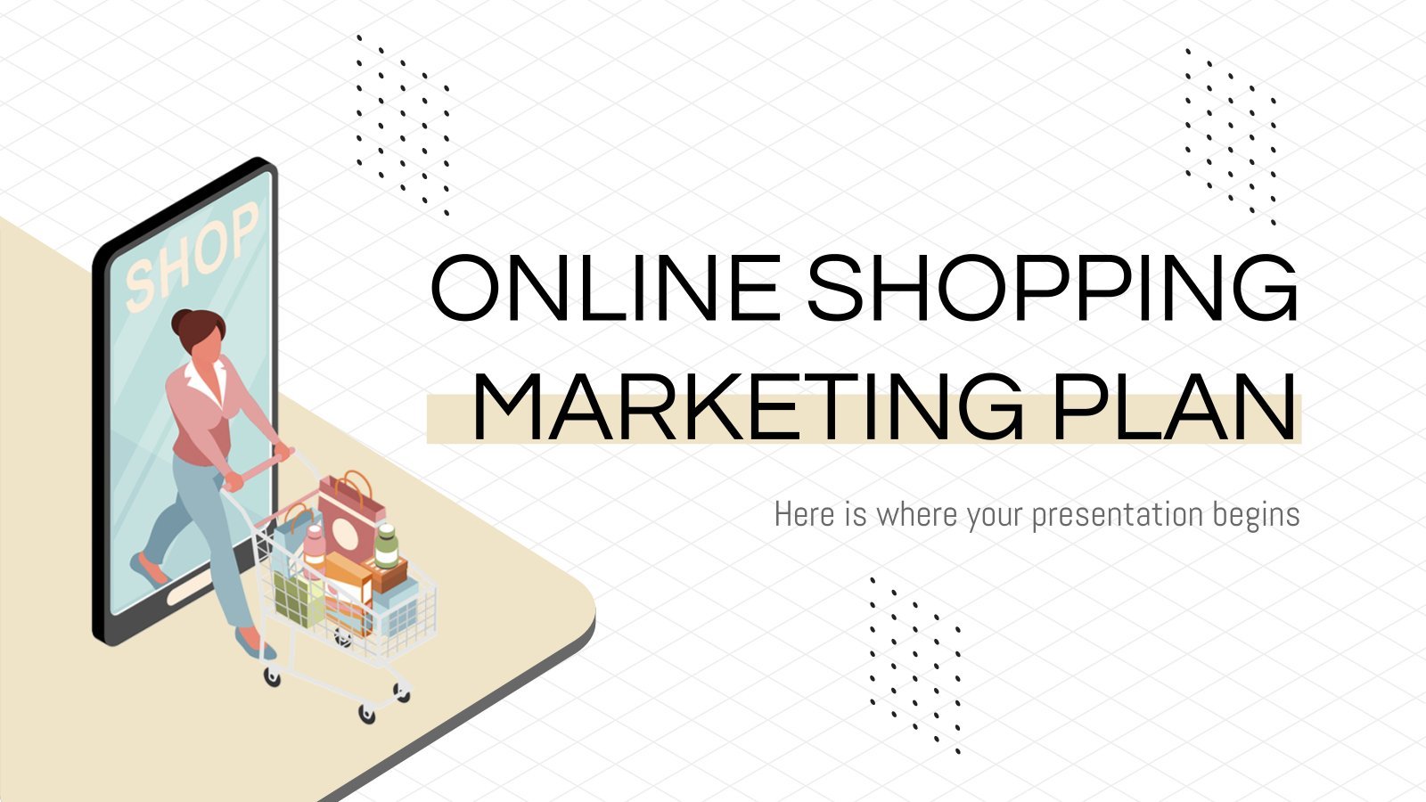 Online Shopping MK Plan presentation template 