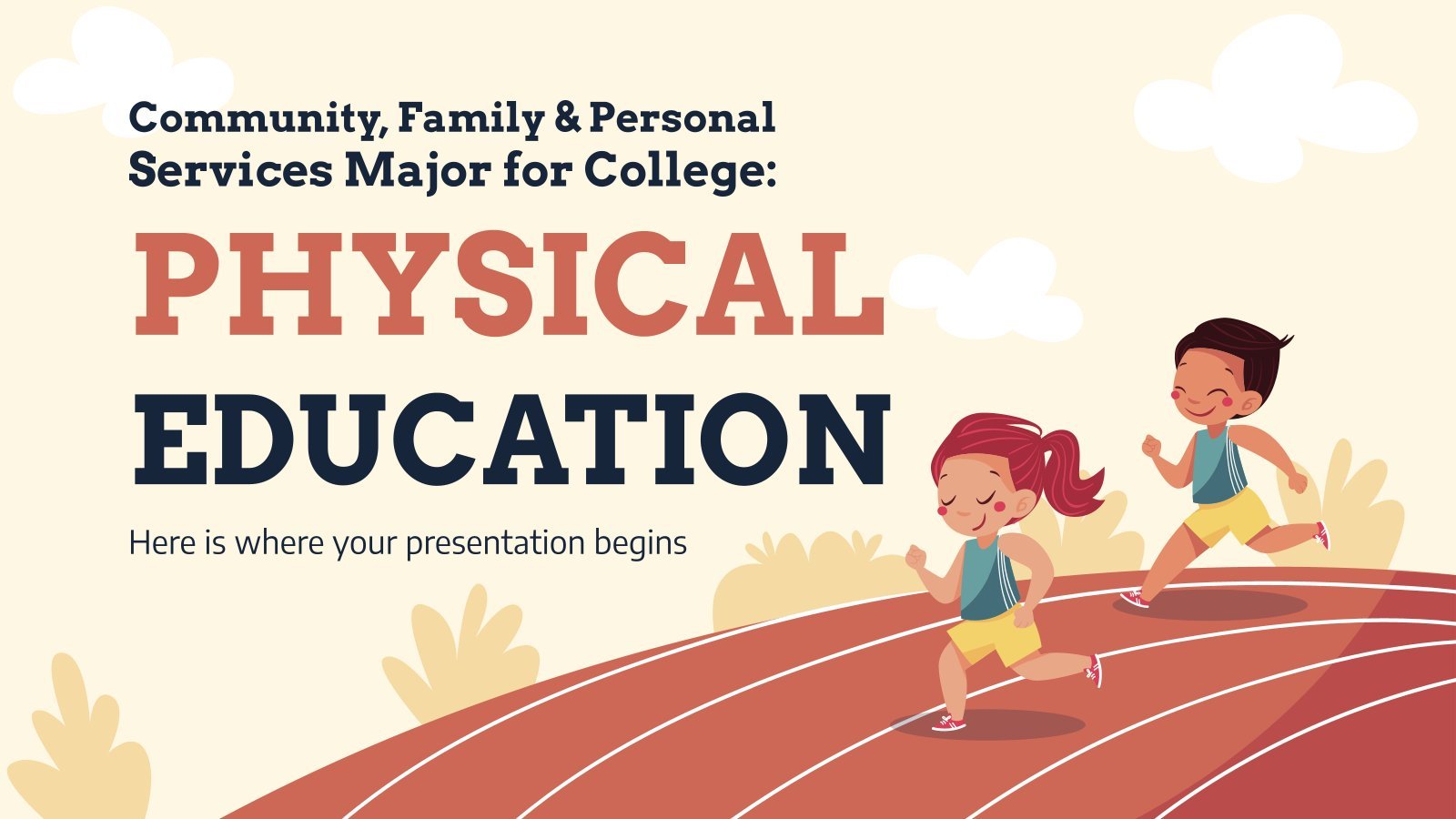 Community, Family & Personal Services Major for College: Physical Education presentation template 