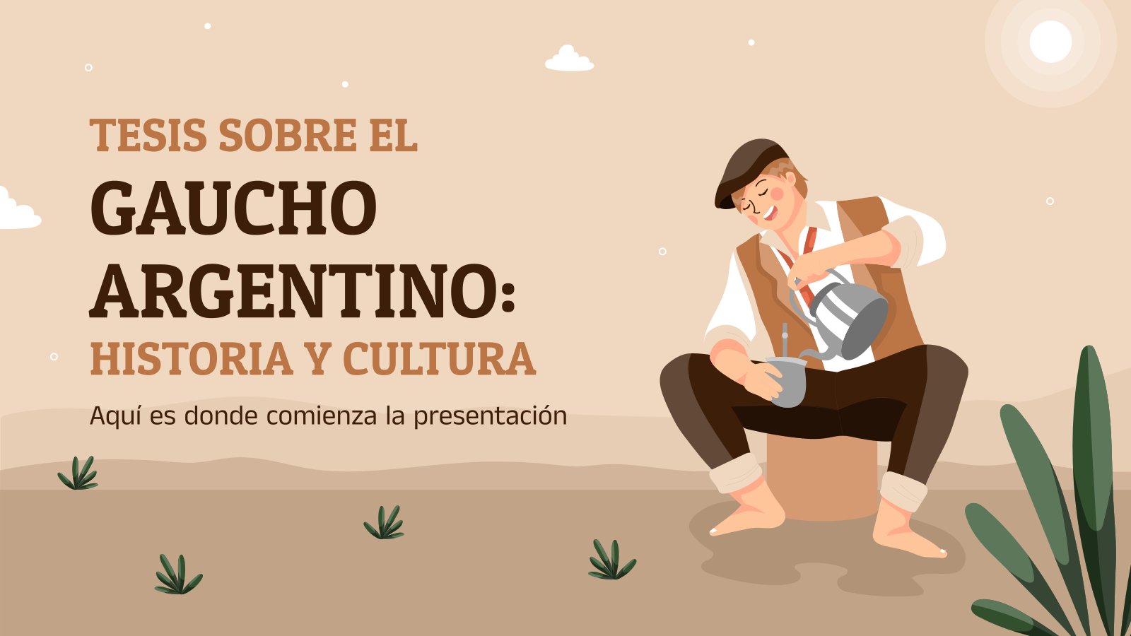 Plantilla de presentación Tesis sobre el gaucho argentino: historia y cultura