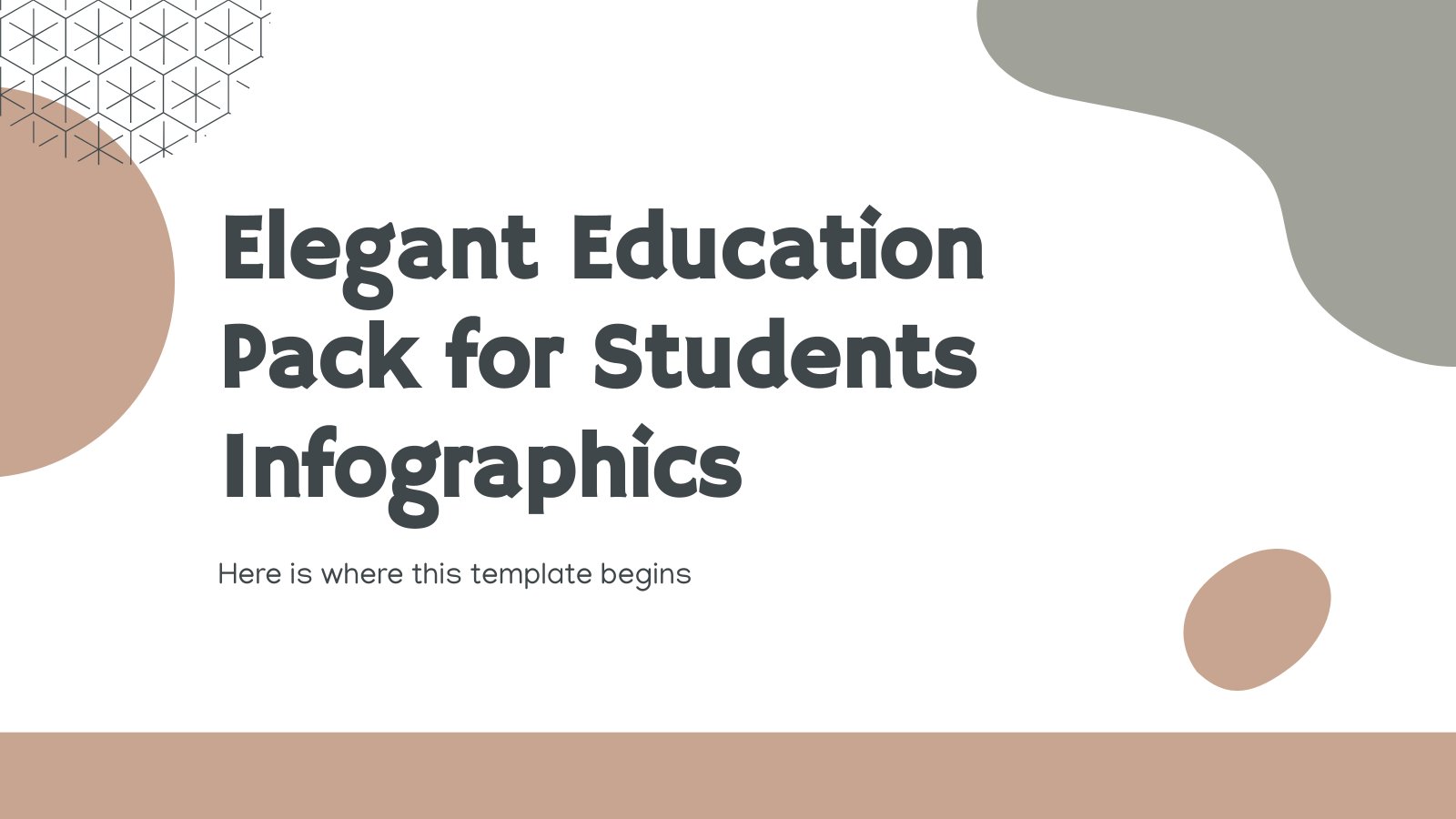 Plantilla de presentación Infografías pack educativo elegante para estudiantes