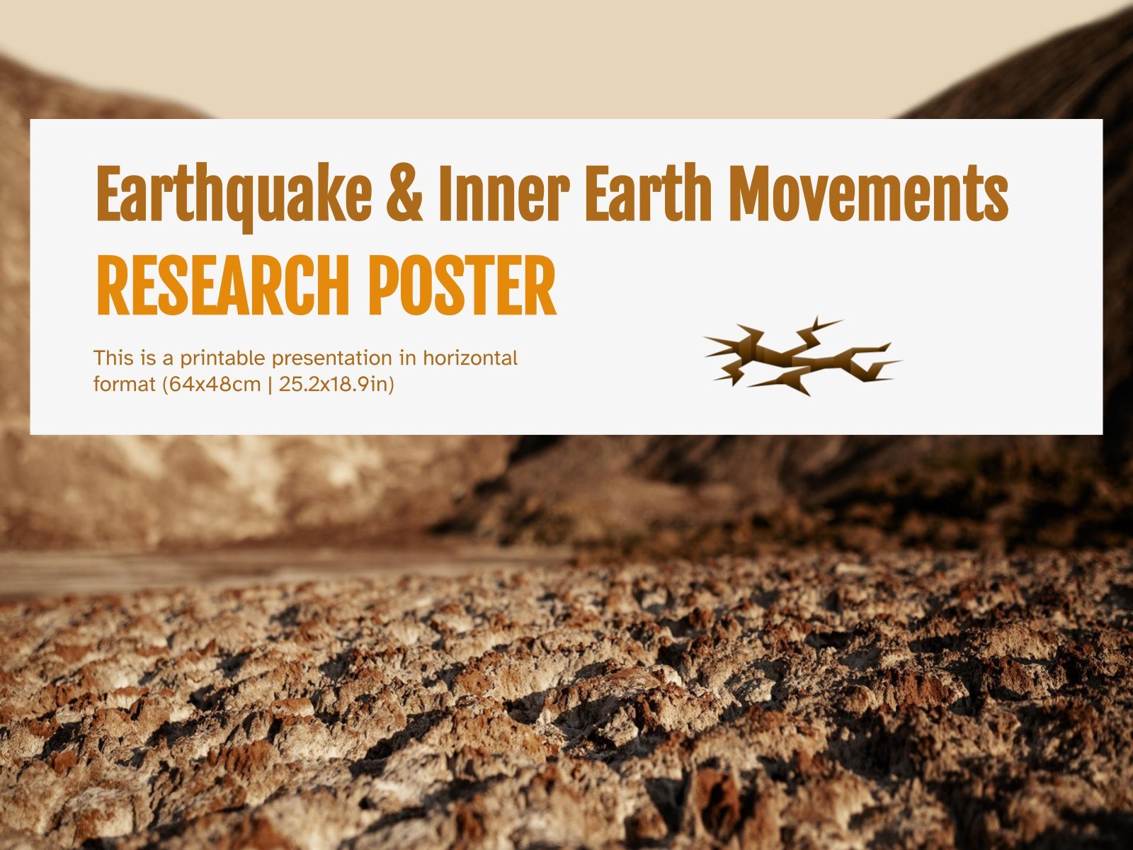 Poster scientifique sur les séismes et les mouvements internes de la terre Modèles de présentation