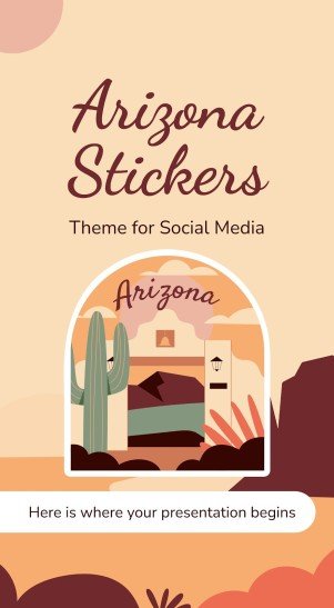Plantilla de presentación Stickers de Arizona para redes sociales