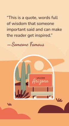 Plantilla de presentación Stickers de Arizona para redes sociales