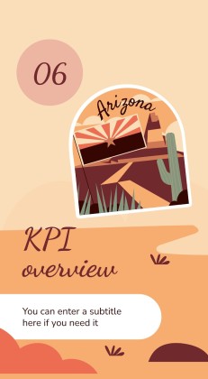 Plantilla de presentación Stickers de Arizona para redes sociales