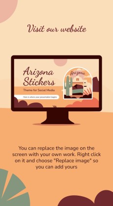 Plantilla de presentación Stickers de Arizona para redes sociales