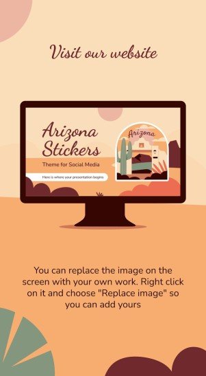 Plantilla de presentación Stickers de Arizona para redes sociales