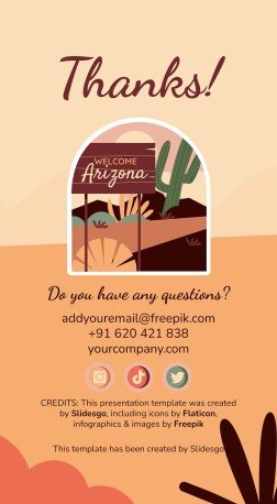 Plantilla de presentación Stickers de Arizona para redes sociales