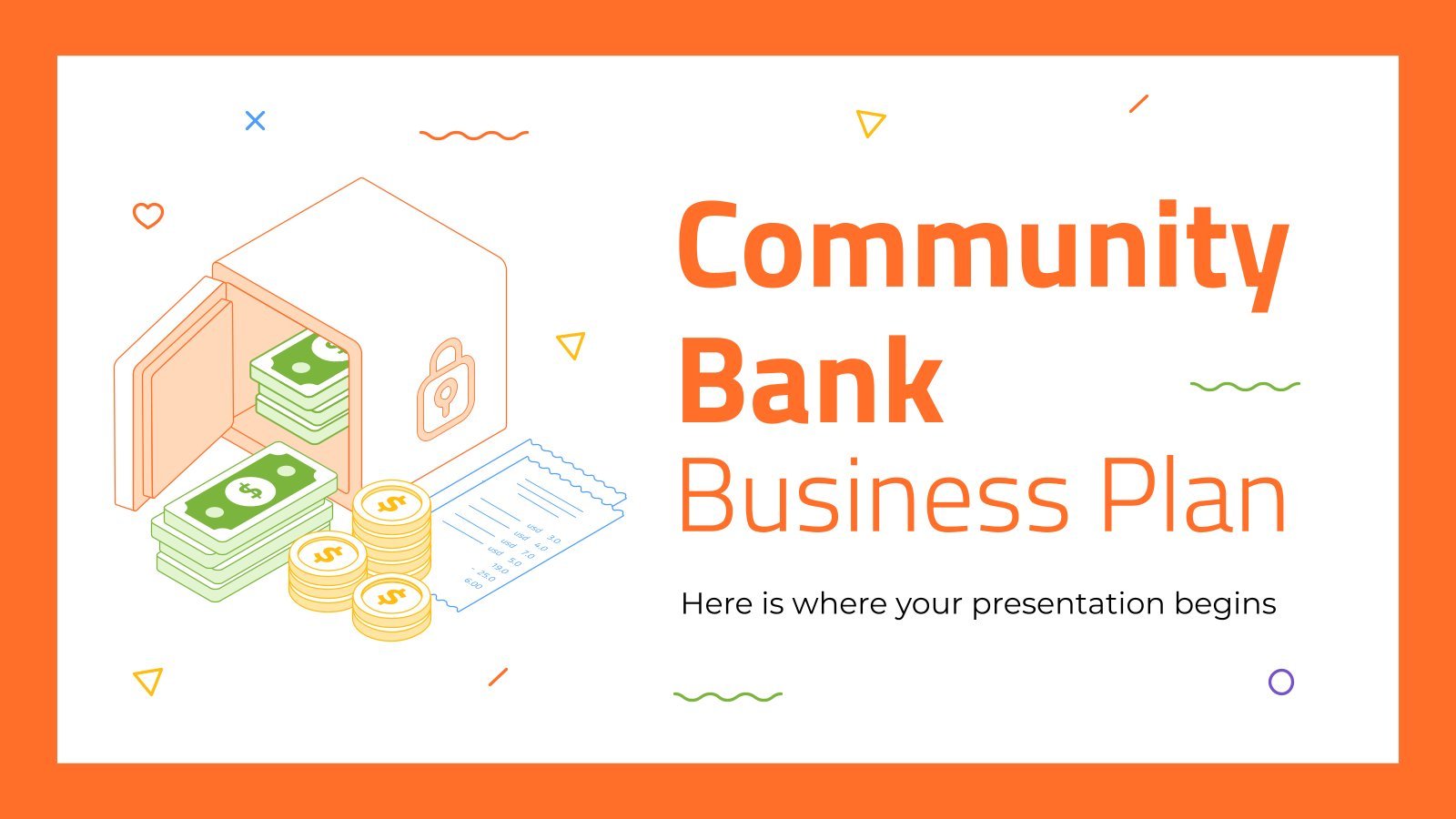 Community Bank Business Plan presentation template 