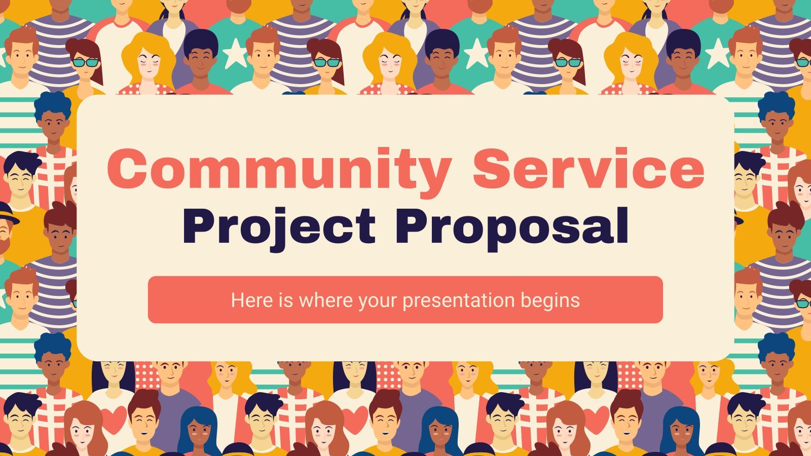 Community Service Project Proposal presentation template 