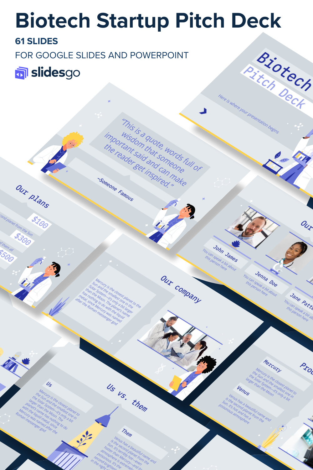 Biotech Startup Pitch Deck Google Slides & PowerPoint